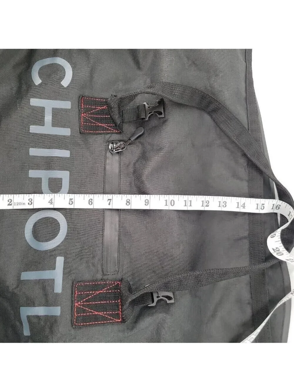 Chipotle logo duffel
